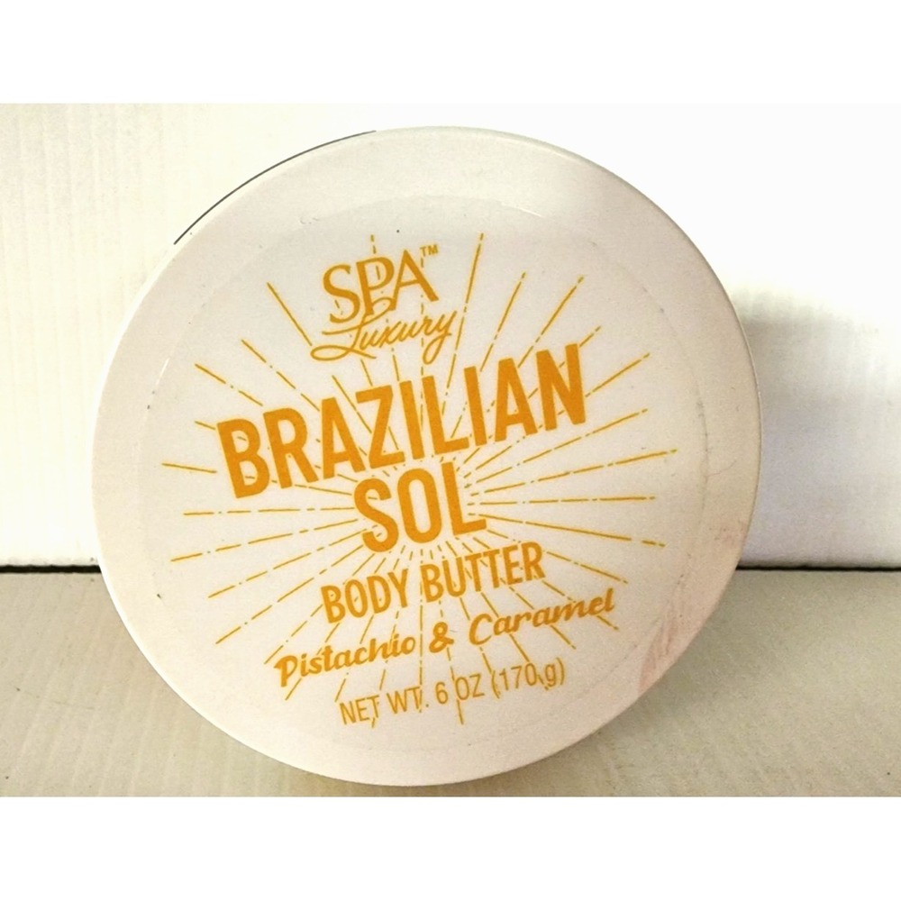 Spa Luxury Brazilian Sol Pistachio & Caramel Body Butter Lotion, 6 oz New Sealed
